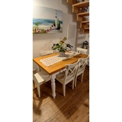Tavolo country allungabile nuovo art.716 cm 140x85h.76 aperto cm 220 consegna gratuita-arredamentishop.it  Tempesta Offerte m...