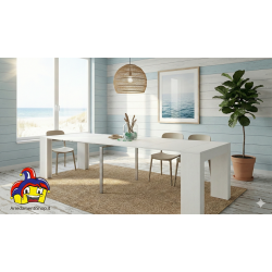 Consolle allungabile bianca cm 90x45h.76 aperta 3 metri nuova art.1978 consegna gratuita-arredamentishop.it  Tempesta Offerte...