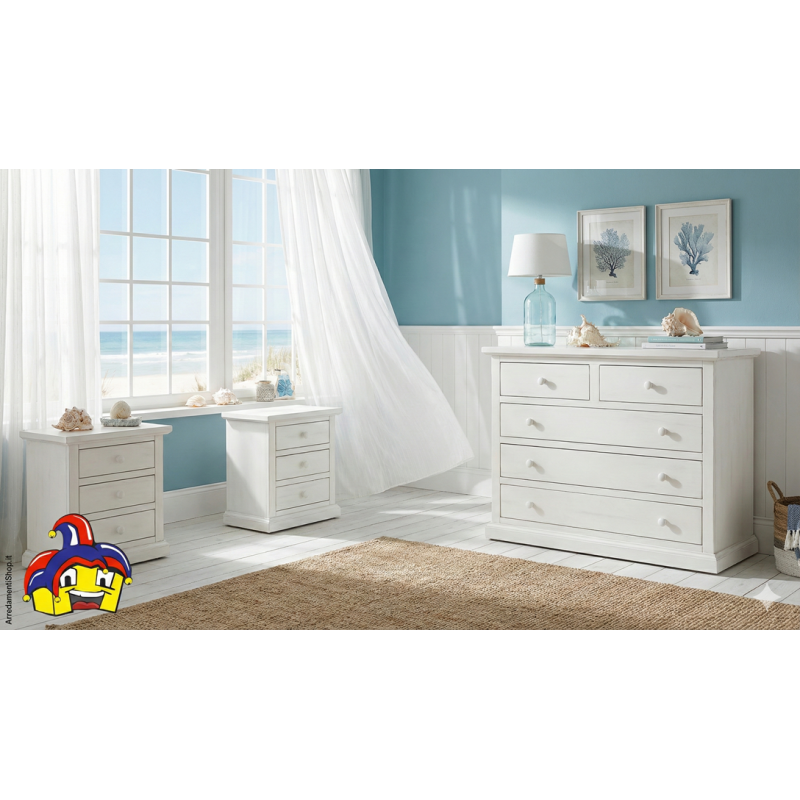 Comò con comodini montati cm 122x55h.90 e 60x35h.64 nuovi art.1364 consegna gratuita-arredamentishop.it  Tempesta Offerte mob...