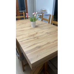 Tavolo massiccio rovere naturale cm 160x90h.76 allungabile cm 410x90h.76 nuovo art.1683 consegna gratuita-arredamentishop.it ...