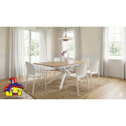 Tavolo 6 posti allungabile cm 120x80h.76 aperto cm 170x80h.76 nuovo art.2151 consegna gratuita-arredamentishop.it  Tempesta O...