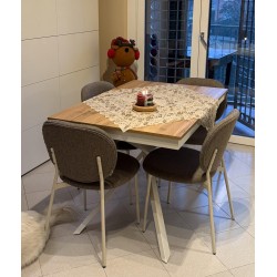 Tavolo 6 posti allungabile cm 120x80h.76 aperto cm 170x80h.76 nuovo art.2151 consegna gratuita-arredamentishop.it  Tempesta O...