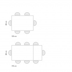 Tavolo 6 posti allungabile cm 120x80h.76 aperto cm 170x80h.76 nuovo art.2151 consegna gratuita-arredamentishop.it  Tempesta O...