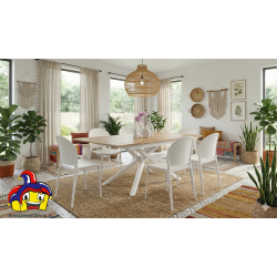 Tavolo allungabile 8 posti cm 140x80h.76 aperto cm 190x80h.76 nuovo art.2152 consegna gratuita-arredamentishop.it  Tempesta O...