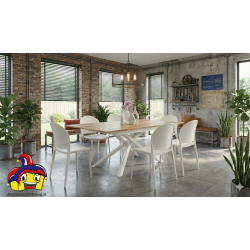 Tavolo allungabile 8 posti cm 140x80h.76 aperto cm 190x80h.76 nuovo art.2152 consegna gratuita-arredamentishop.it  Tempesta O...