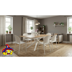Tavolo allungabile 8 posti cm 140x80h.76 aperto cm 190x80h.76 nuovo art.2152 consegna gratuita-arredamentishop.it  Tempesta O...