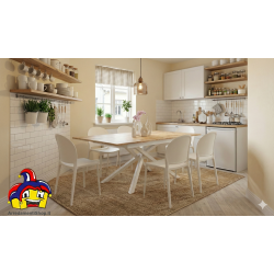 Tavolo allungabile 8 posti cm 140x80h.76 aperto cm 190x80h.76 nuovo art.2152 consegna gratuita-arredamentishop.it  Tempesta O...