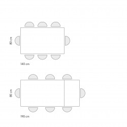 Tavolo allungabile 8 posti cm 140x80h.76 aperto cm 190x80h.76 nuovo art.2152 consegna gratuita-arredamentishop.it  Tempesta O...
