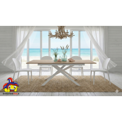 Tavolo allungabile 8 posti cm 140x80h.76 aperto cm 190x80h.76 nuovo art.2152 consegna gratuita-arredamentishop.it  Tempesta O...