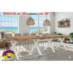 Tavolo 120 allungabile cm 320 x80h.76 nuovo art. 2322 consegna gratuita-arredamentishop.it  Tempesta Offerte mobili 495,00 € ...