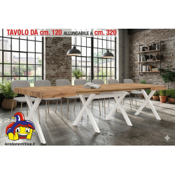 Tavolo 120 allungabile cm 320 x80h.76 nuovo art. 2322 consegna gratuita-arredamentishop.it  Tempesta Offerte mobili 495,00 € ...
