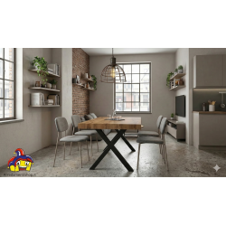 Tavolo allungabile 120 legno aperto cm 320x80h.76 nuovo art.2321 consegna gratuita-arredamentishop.it  Tempesta Offerte mobil...