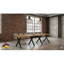 Tavolo allungabile 120 legno aperto cm 320x80h.76 nuovo art.2321 consegna gratuita-arredamentishop.it  Tempesta Offerte mobil...