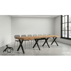 Tavolo allungabile 120 legno aperto cm 320x80h.76 nuovo art.2321 consegna gratuita-arredamentishop.it  Tempesta Offerte mobil...