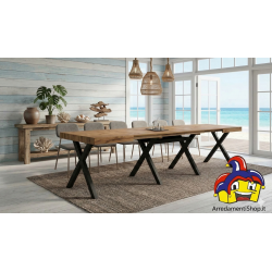 Tavolo allungabile 120 legno aperto cm 320x80h.76 nuovo art.2321 consegna gratuita-arredamentishop.it  Tempesta Offerte mobil...