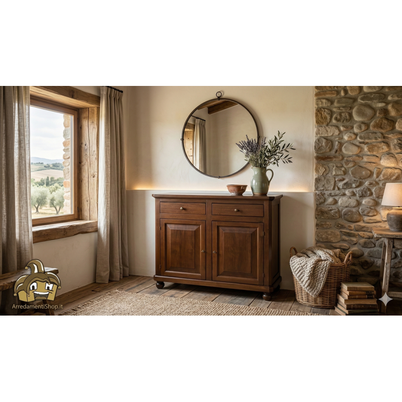 Credenza 2 ante arte povera montata cm 104x43h.98 nuova art.511 consegna gratuita-arredamentishop.it  Tempesta Offerte mobili...