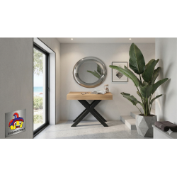 Consolle allungabile 4 metri chiusa cm 90x45h.75 aperta cm 90x402h.75 legno nuova art.2373 consegna gratuita-arredamentishop....