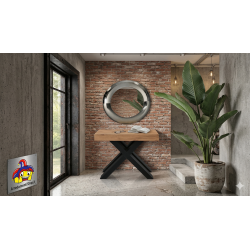 Consolle allungabile 4 metri chiusa cm 90x45h.75 aperta cm 90x402h.75 legno nuova art.2373 consegna gratuita-arredamentishop....