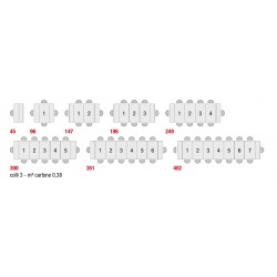 Consolle allungabile 4 metri chiusa cm 90x45h.75 aperta cm 90x402h.75 legno nuova art.2373 consegna gratuita-arredamentishop....