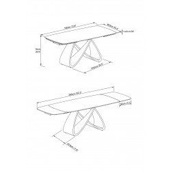 Tavolo calacatta oro allungabile cm 180x90h.76 aperto cm 260x90h.76 nuovo art.02300 consegna gratuita-arredamentishop.it  Tem...