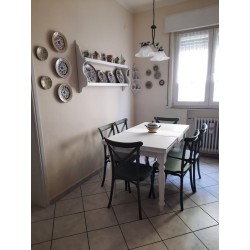 Tavolo allungabile bianco cm 160x85h.78 aperto cm 200/240 gamba tornita nuovo art.1010 consegna gratuita-arredamentishop.it  ...