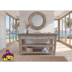 Consolle da ingresso cm 155x40h.93 legno con 3 cassetti nuova montata art.119312 consegna gratuita-arredamentishop.it  AD TRE...