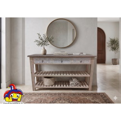 Consolle da ingresso cm 155x40h.93 legno con 3 cassetti nuova montata art.119312 consegna gratuita-arredamentishop.it  AD TRE...