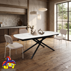 Tavolo rotante allungabile cm 120x88h.76 aperto cm 180 ceramica nuovo art.2206 consegna gratuita-arredamentishop.it  Tempesta...