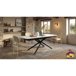 Tavolo rotante allungabile cm 120x88h.76 aperto cm 180 ceramica nuovo art.2206 consegna gratuita-arredamentishop.it  Tempesta...