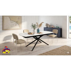 Tavolo rotante allungabile cm 120x88h.76 aperto cm 180 ceramica nuovo art.2206 consegna gratuita-arredamentishop.it  Tempesta...