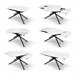Tavolo rotante allungabile cm 120x88h.76 aperto cm 180 ceramica nuovo art.2206 consegna gratuita-arredamentishop.it  Tempesta...