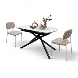 Tavolo rotante allungabile cm 120x88h.76 aperto cm 180 ceramica nuovo art.2206 consegna gratuita-arredamentishop.it  Tempesta...