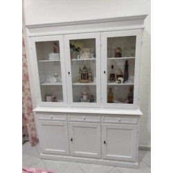 Cristalliera bianca cm 156x42h.205 classica tre ante nuova art.1381 consegna gratuita-arredamentishop.it  Tempesta Offerte mo...