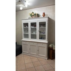 Cristalliera bianca cm 156x42h.205 classica tre ante nuova art.1381 consegna gratuita-arredamentishop.it  Tempesta Offerte mo...