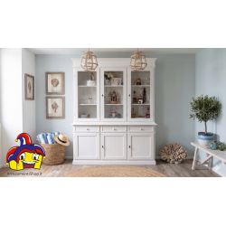 Cristalliera bianca cm 156x42h.205 classica tre ante nuova art.1381 consegna gratuita-arredamentishop.it  Tempesta Offerte mo...