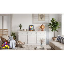 Credenza 3 ante montata cm 156x42h.85 bianca nuova art.1382 consegna gratuita-arredamentishop.it  Tempesta Offerte mobili 295...