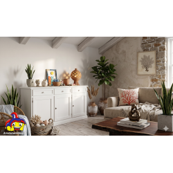 Credenza 3 ante montata cm 156x42h.85 bianca nuova art.1382 consegna gratuita-arredamentishop.it  Tempesta Offerte mobili 295...