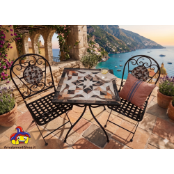 Set da bistrot 2 sedie e 1 tavolino cm 60x60h.72 nuovo art.116111 consegna gratuita-arredamentishop.it  AD TREND Offerte mobi...
