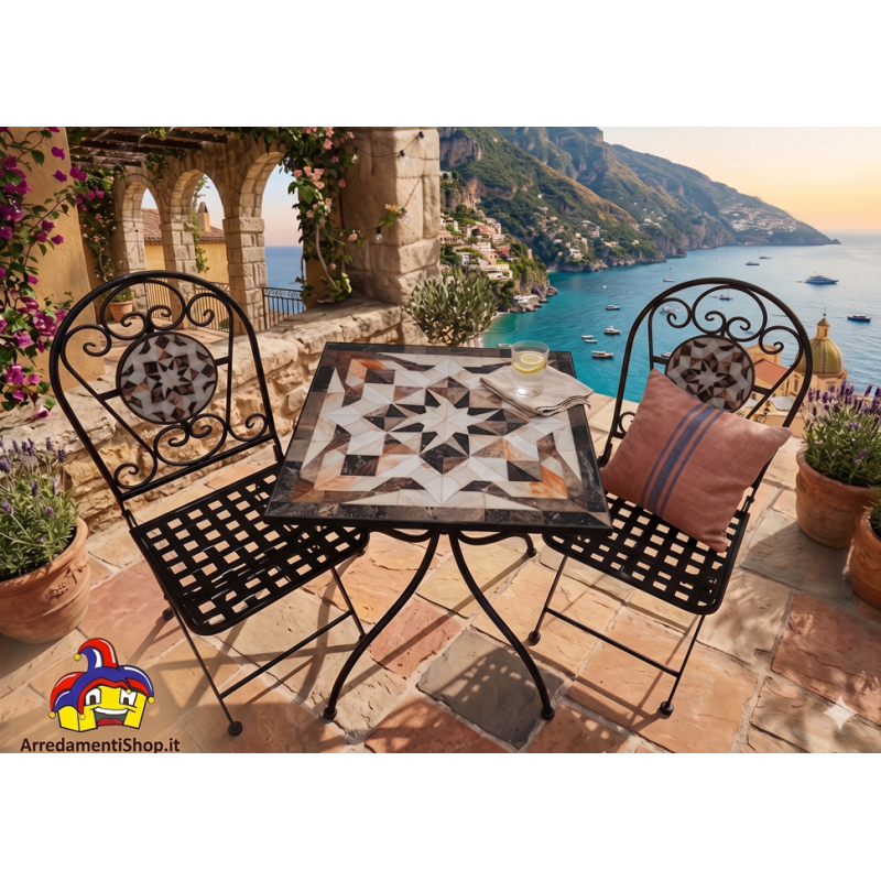 Set da bistrot 2 sedie e 1 tavolino cm 60x60h.72 nuovo art.116111 consegna gratuita-arredamentishop.it  AD TREND Offerte mobi...