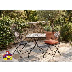 Set da bistrot 2 sedie e 1 tavolino cm 60x60h.72 nuovo art.116111 consegna gratuita-arredamentishop.it  AD TREND Offerte mobi...