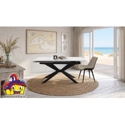 Tavolo da pranzo in ceramica cm 160x90h.76,5 aperto cm 210 nuovo art.2302 consegna gratuita-arredamentishop.it  Tempesta Offe...