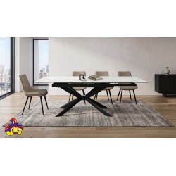 Tavolo da pranzo in ceramica cm 160x90h.76,5 aperto cm 210 nuovo art.2302 consegna gratuita-arredamentishop.it  Tempesta Offe...