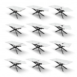 Tavolo da pranzo in ceramica cm 160x90h.76,5 aperto cm 210 nuovo art.2302 consegna gratuita-arredamentishop.it  Tempesta Offe...
