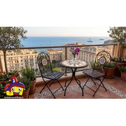 Set bistrot giardino 2 sedie e 1 tavolino diam. cm 60h.72 nuovo art.116105 consegna gratuita-arredamentishop.it  AD TREND Off...