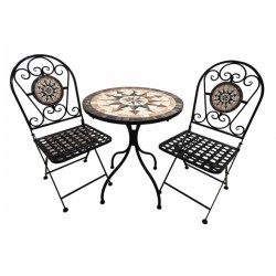 Set bistrot giardino 2 sedie e 1 tavolino diam. cm 60h.72 nuovo art.116105 consegna gratuita-arredamentishop.it  AD TREND Off...