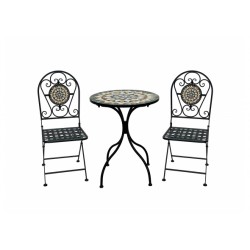 Set tavolo e sedie bistrot 2 sedie e 1 tavolino diam. cm 60h.72 nuovo art.116102 consegna gratuita-arredamentishop.it  AD TRE...