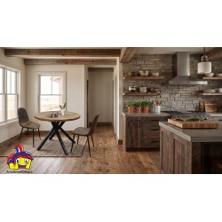 Tavolo rotondo legno rustico cmø100h.75 aperto cm 100x140h.75 nuovo art.2220 consegna gratuita-arredamentishop.it  Tempesta O...