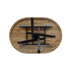 Tavolo rotondo legno rustico cmø100h.75 aperto cm 100x140h.75 nuovo art.2220 consegna gratuita-arredamentishop.it  Tempesta O...