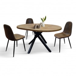 Tavolo rotondo legno rustico cmø100h.75 aperto cm 100x140h.75 nuovo art.2220 consegna gratuita-arredamentishop.it  Tempesta O...