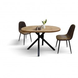Tavolo rotondo legno rustico cmø100h.75 aperto cm 100x140h.75 nuovo art.2220 consegna gratuita-arredamentishop.it  Tempesta O...
